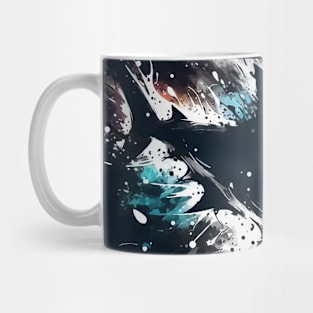 Monochromatic Shark With Colorful Splash Street art Mug